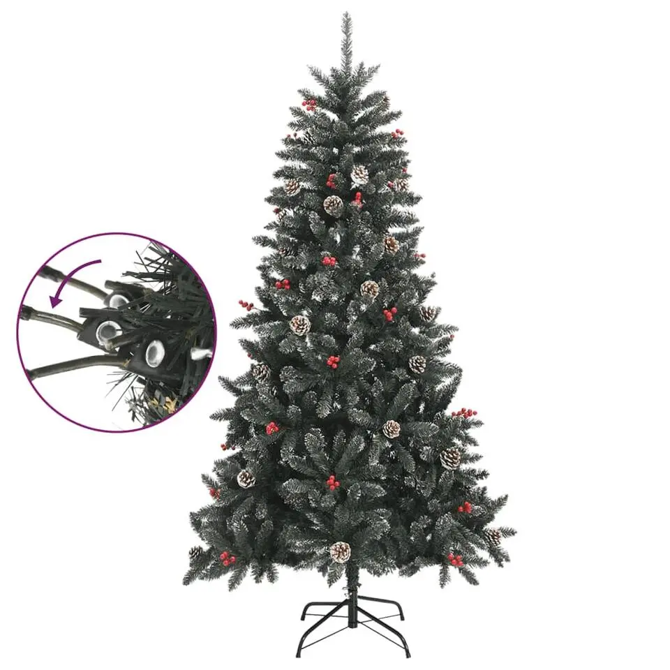 vidaXL Kunstkerstboom met standaard 180 cm PVC groen