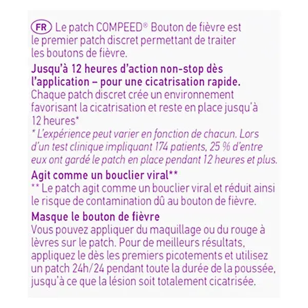 Compeed Patchs Bouton de Fièvre Herpès Labial 15 unités