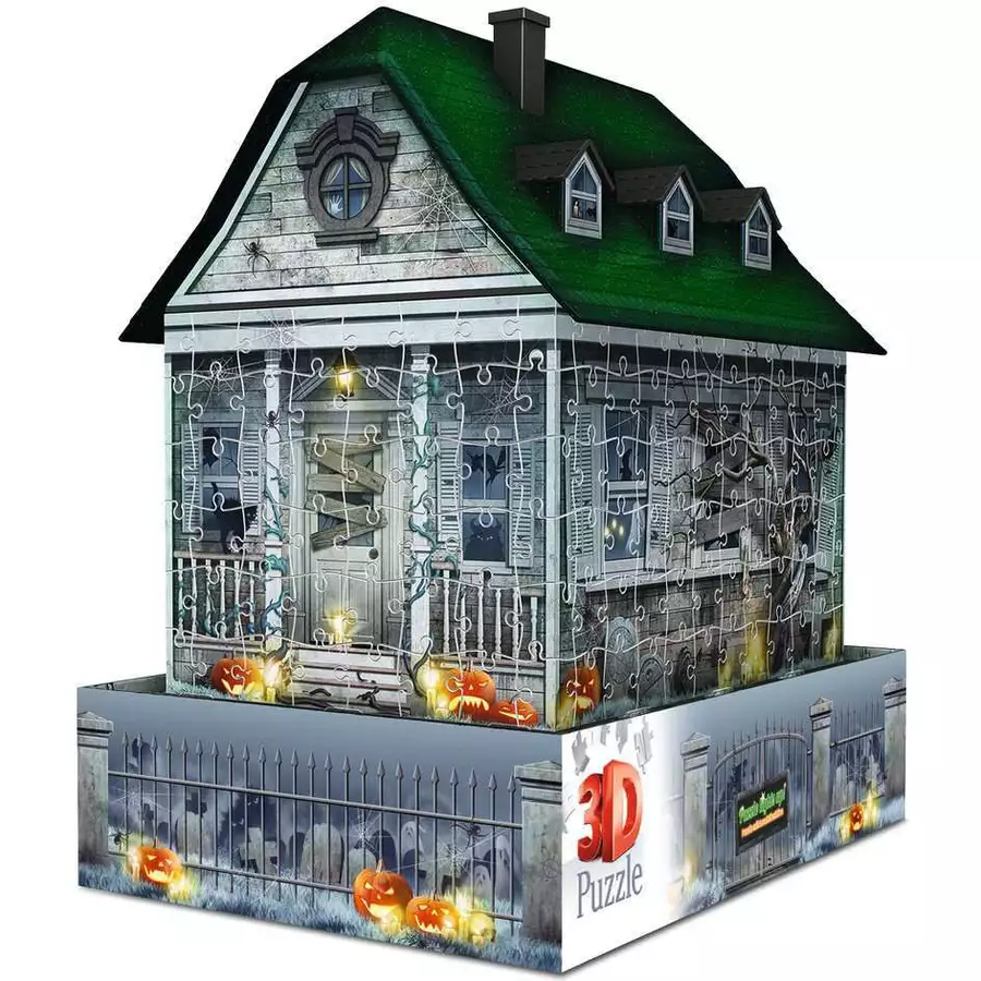 Ravensburger Gruselhaus bei Nacht bunt
