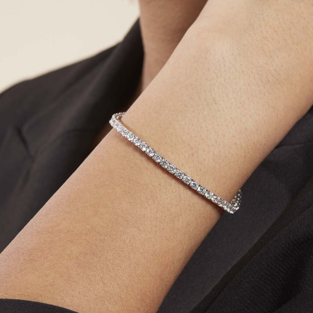 Bracelet Elios Argent Blanc Oxyde De Zirconium