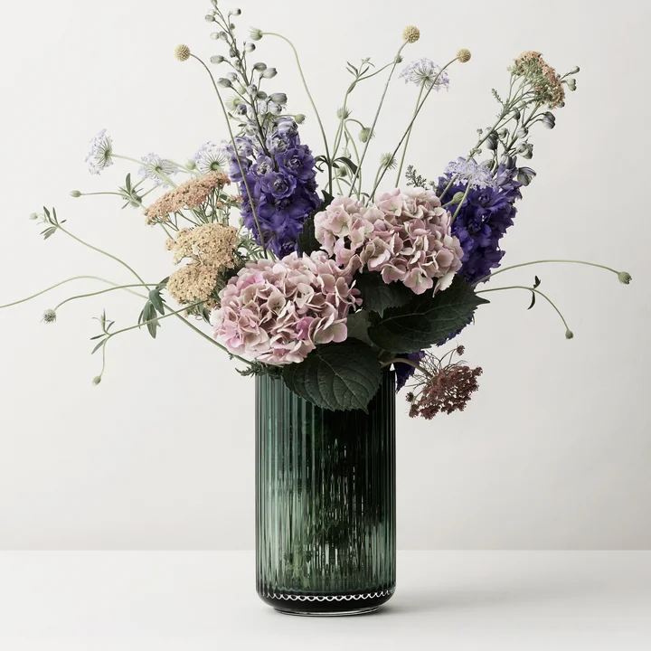 Lyngby Porcelæn - Glasvase H 38 cm, grün