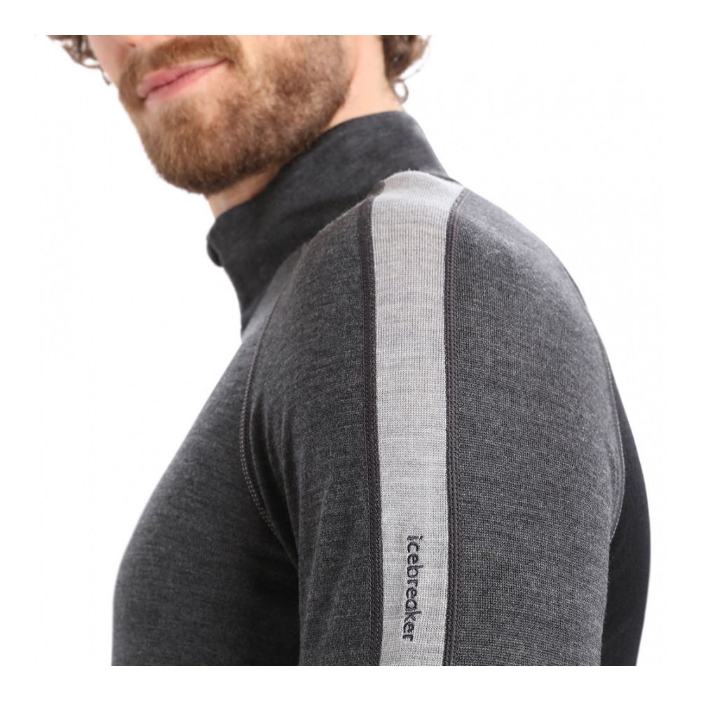Icebreaker ZONEKNIT 260 - Sous-couche Homme jet hthr/blk/metro h/cb