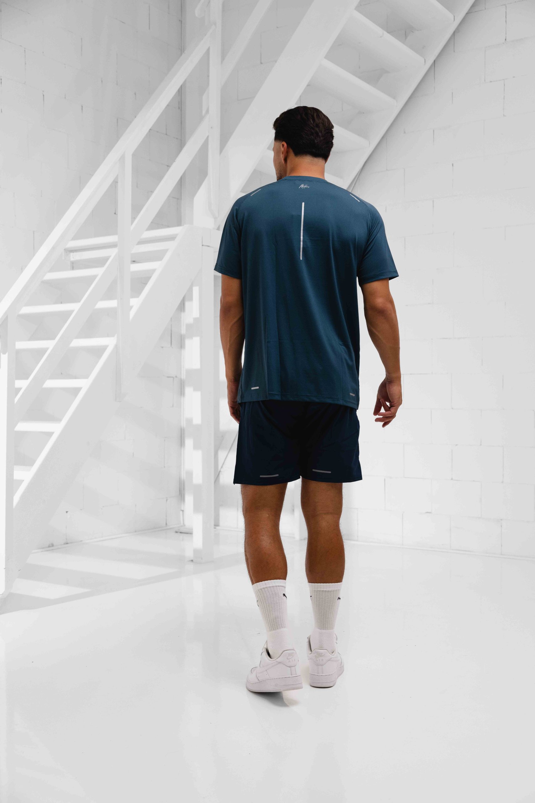 Malelions Padel Hexagon Shorts Heren Donkerblauw