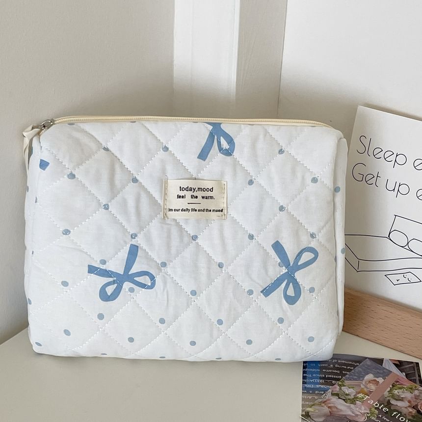 ZenlyHabit - Clutch / make-uptas met strik en stippen (verschillende ontwerpen)