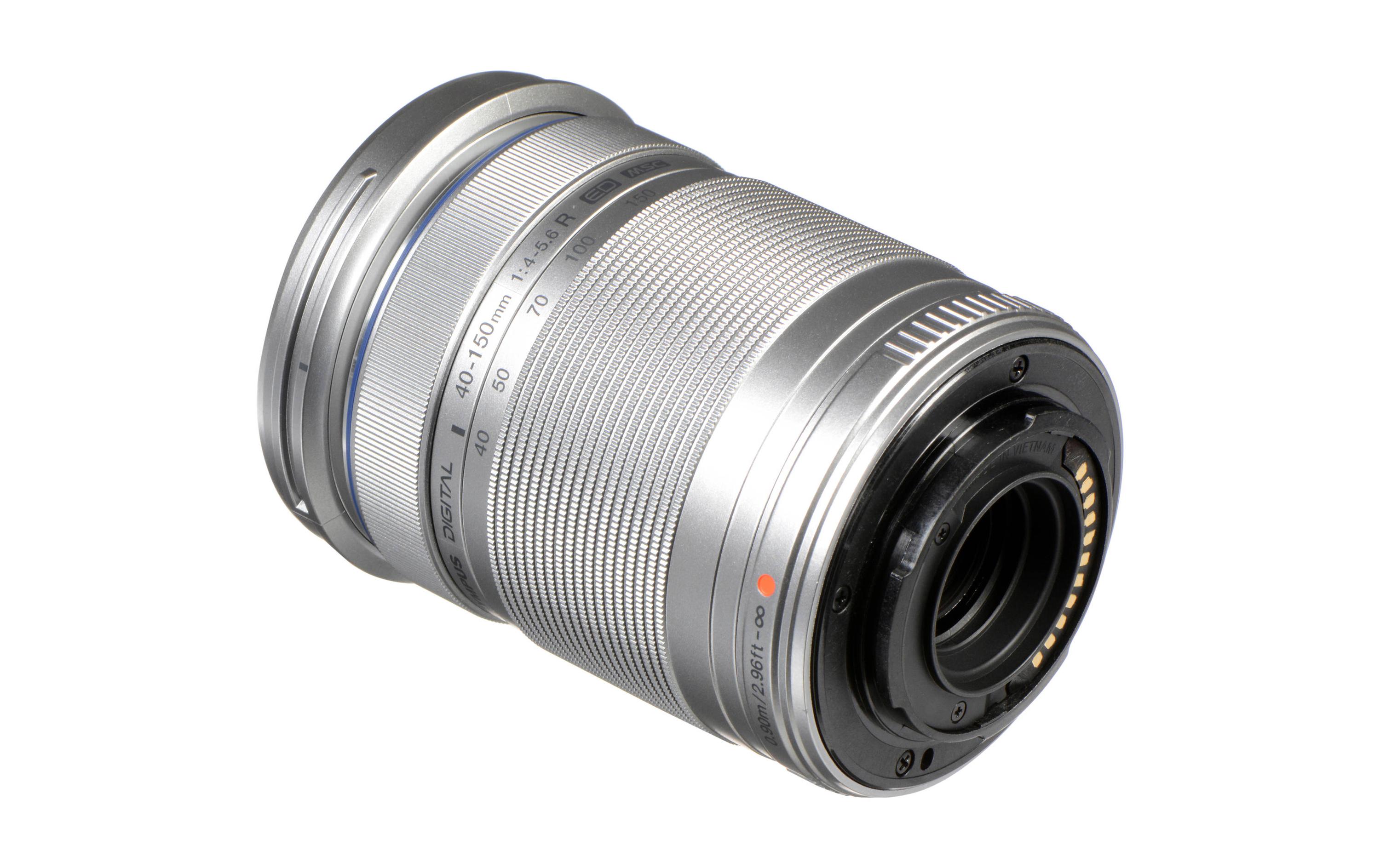 Zoomobjektiv M.Zuiko ED 40-150 mm F/4.5-5.6 R MFT, Silber<br>Kompaktes Telezoom-Objektiv mit MSC-Autofokus