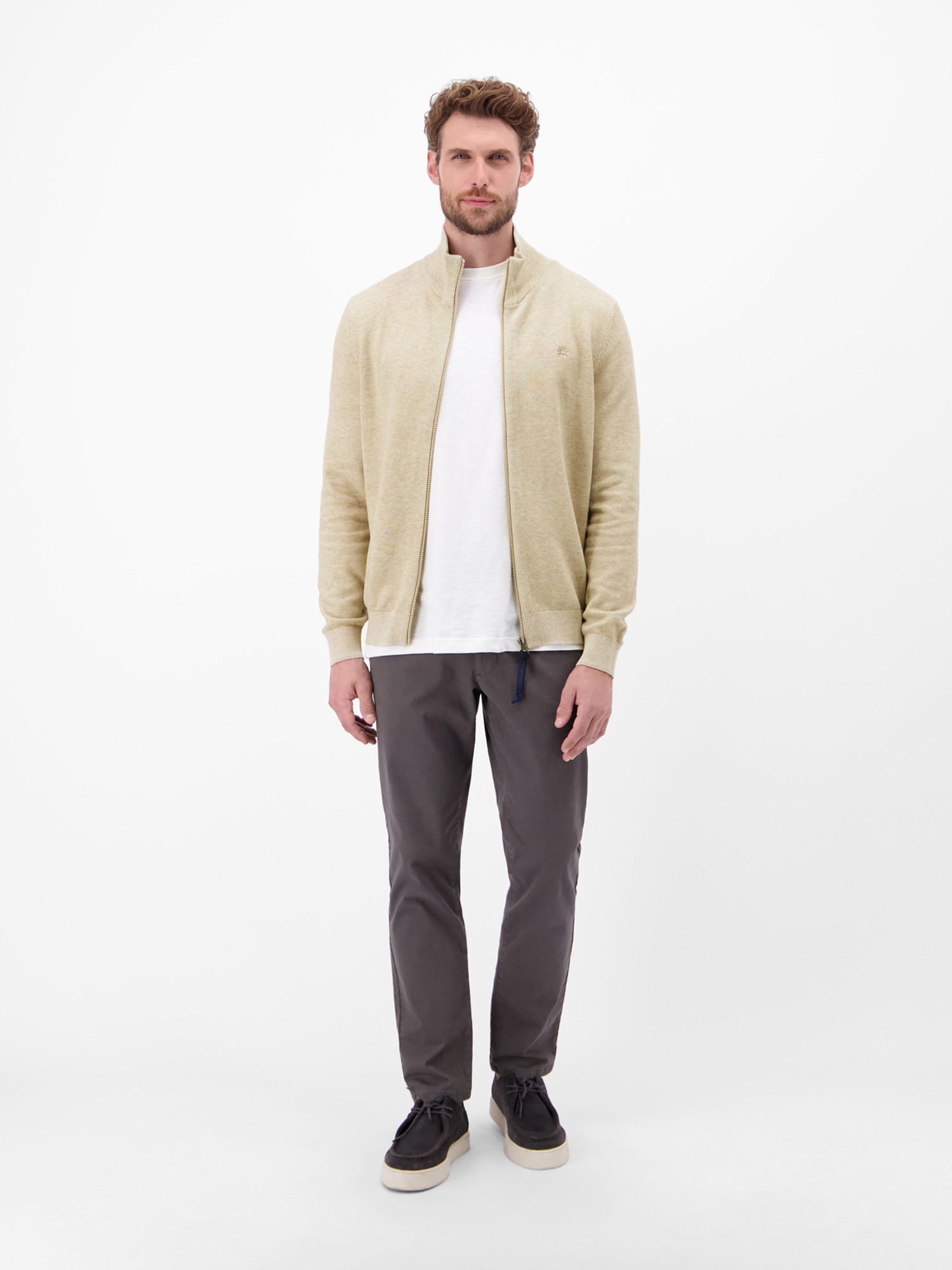 LERROS Strickjacke »LERROS Melange-Strickjacke für Herren«