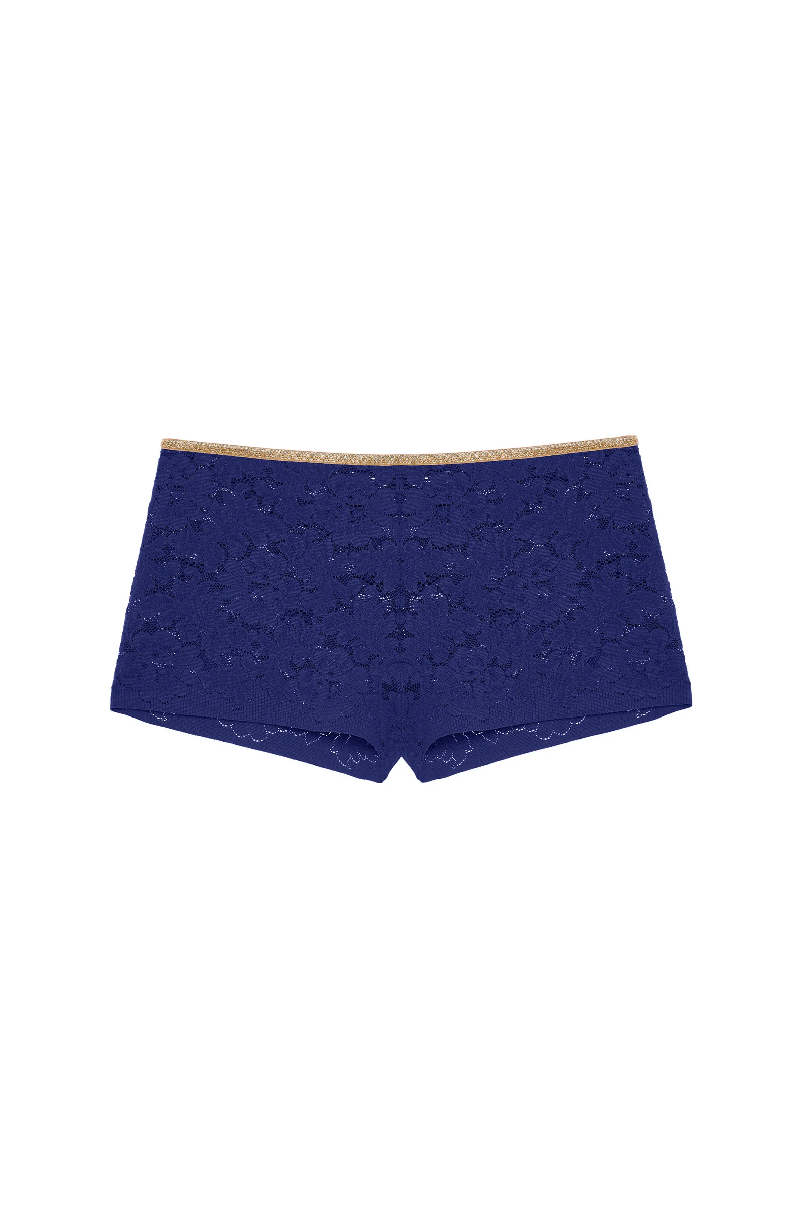 dylan Shorty taille haute encre en dentelle et lurex doré Encre