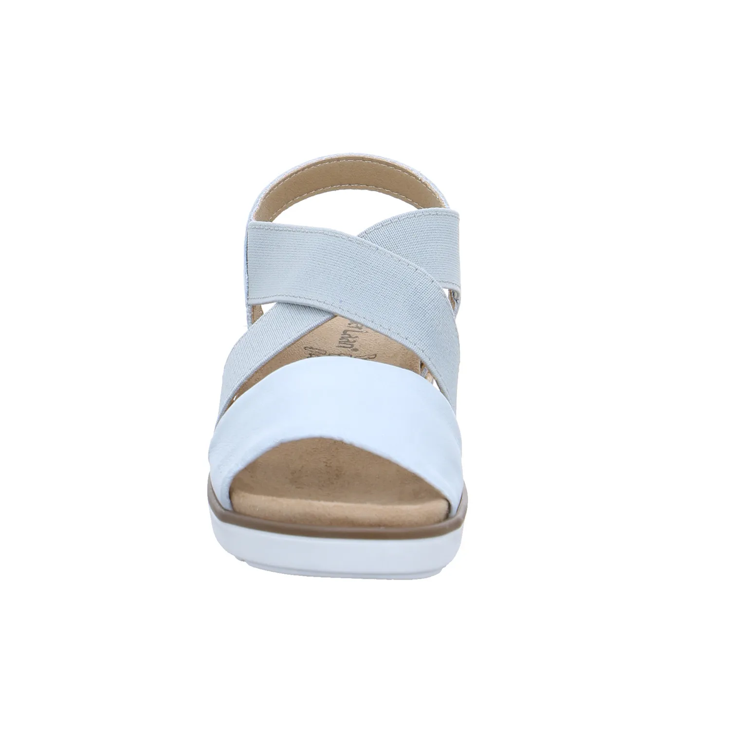 VAN DER LAAN Comfort-Sandalette Offwhite Leder