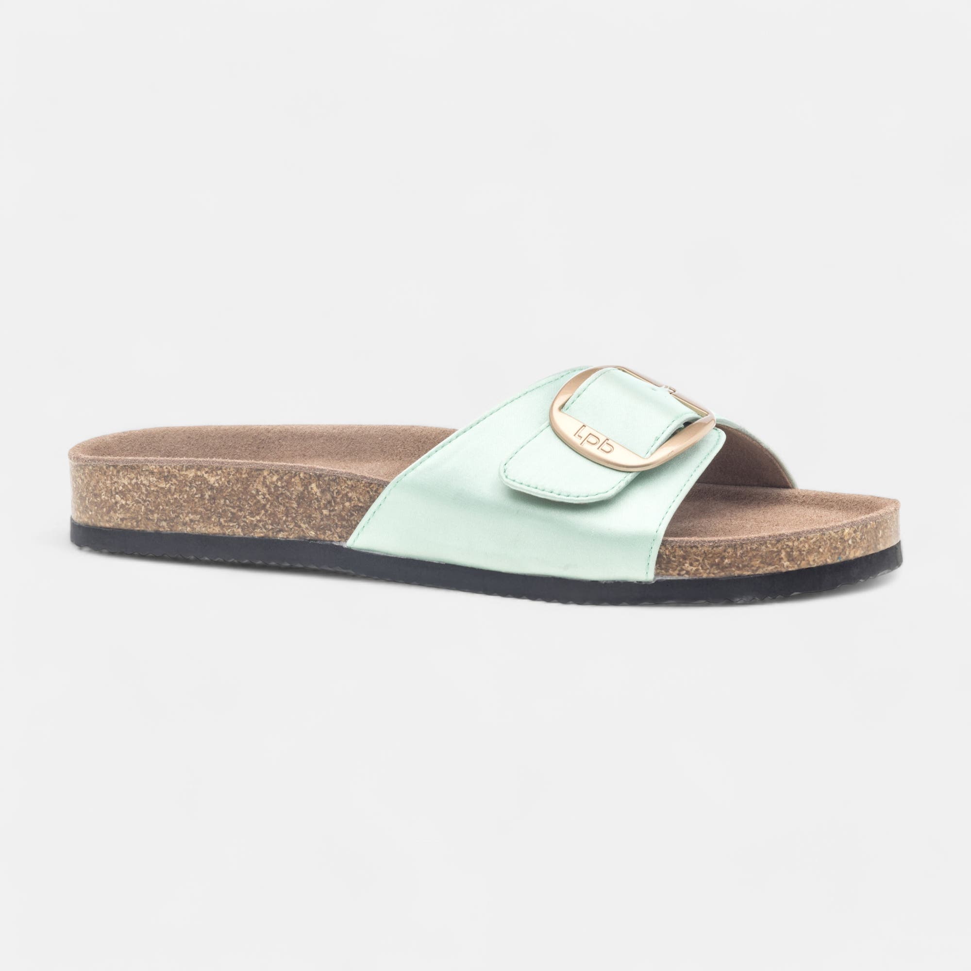 Mules semelle liège Femme vert clair
