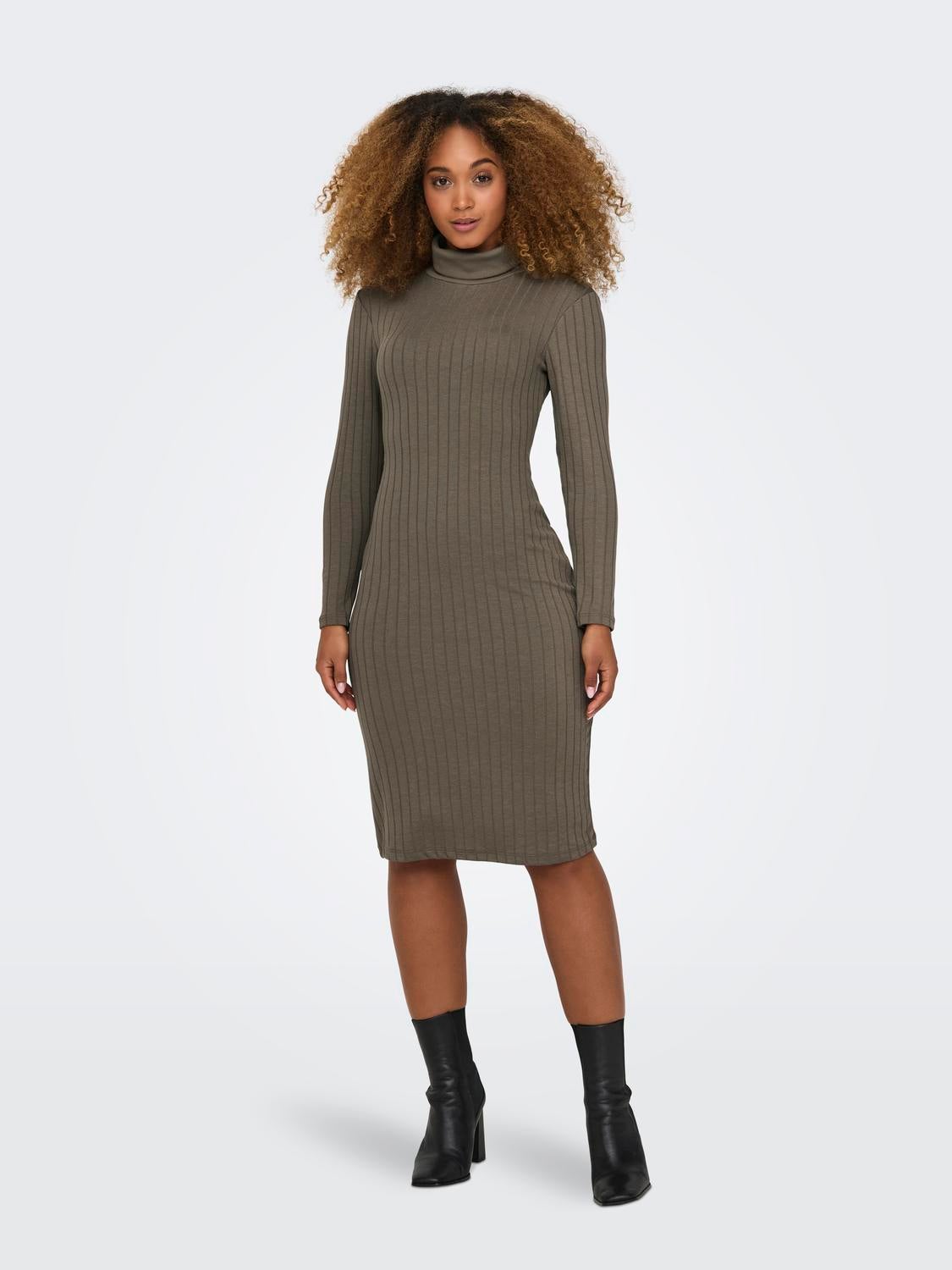 ONLFELINE Midikleid Walnut