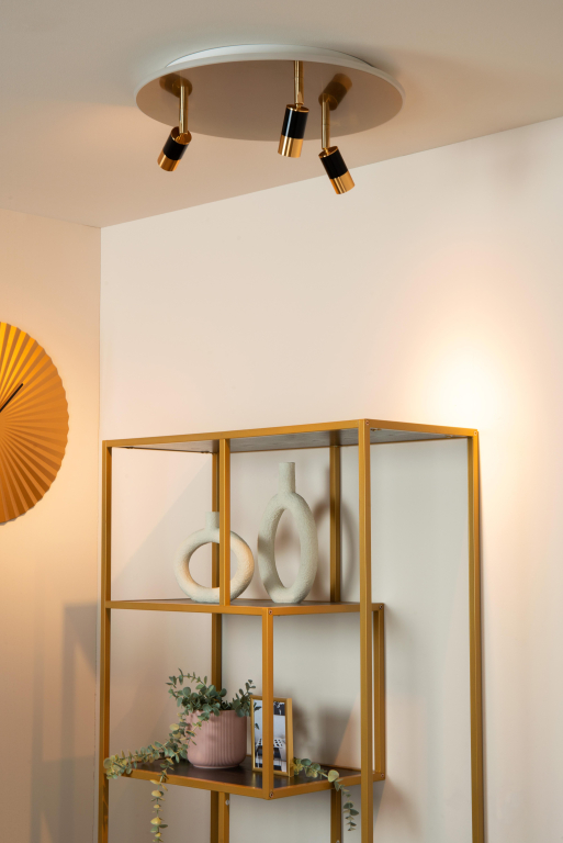 Lucide Jubel 3 plafondlamp LED Ø48 goud