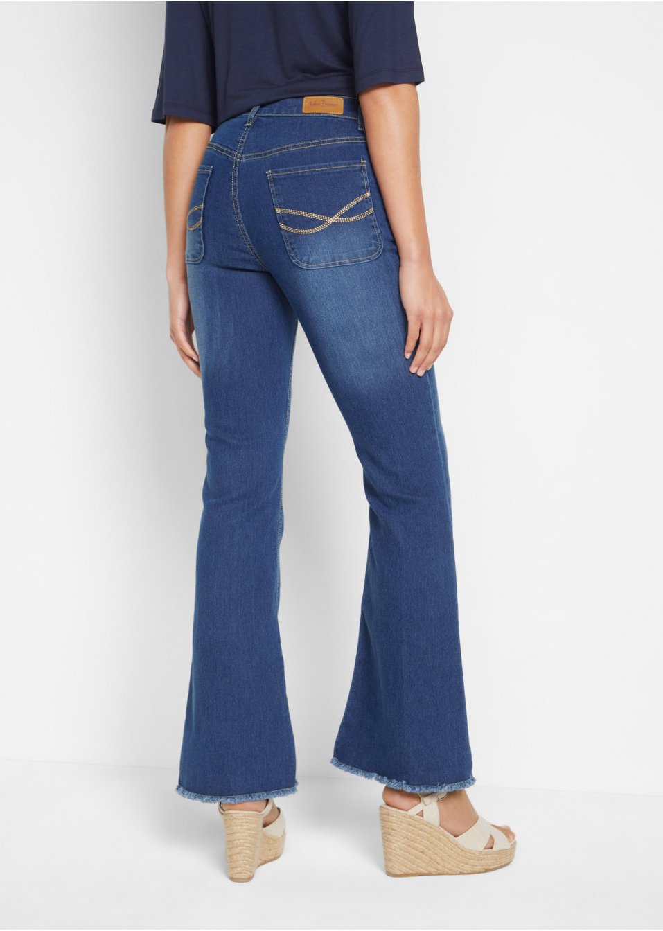 Jean Flared taille haute, extensible