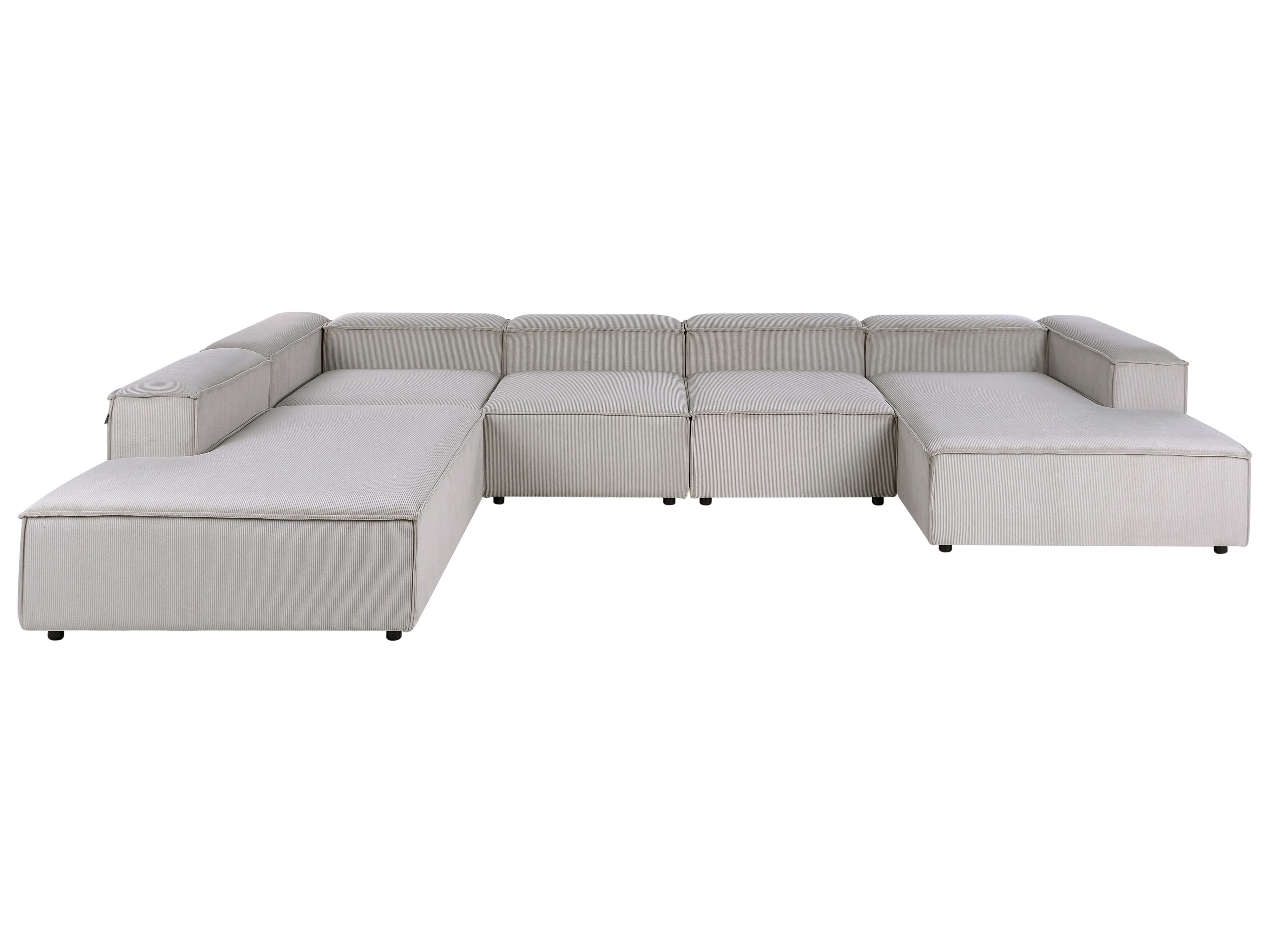 Modulaire hoekbank 5-zits ARDAL Corduroy Taupe rechtszijdig