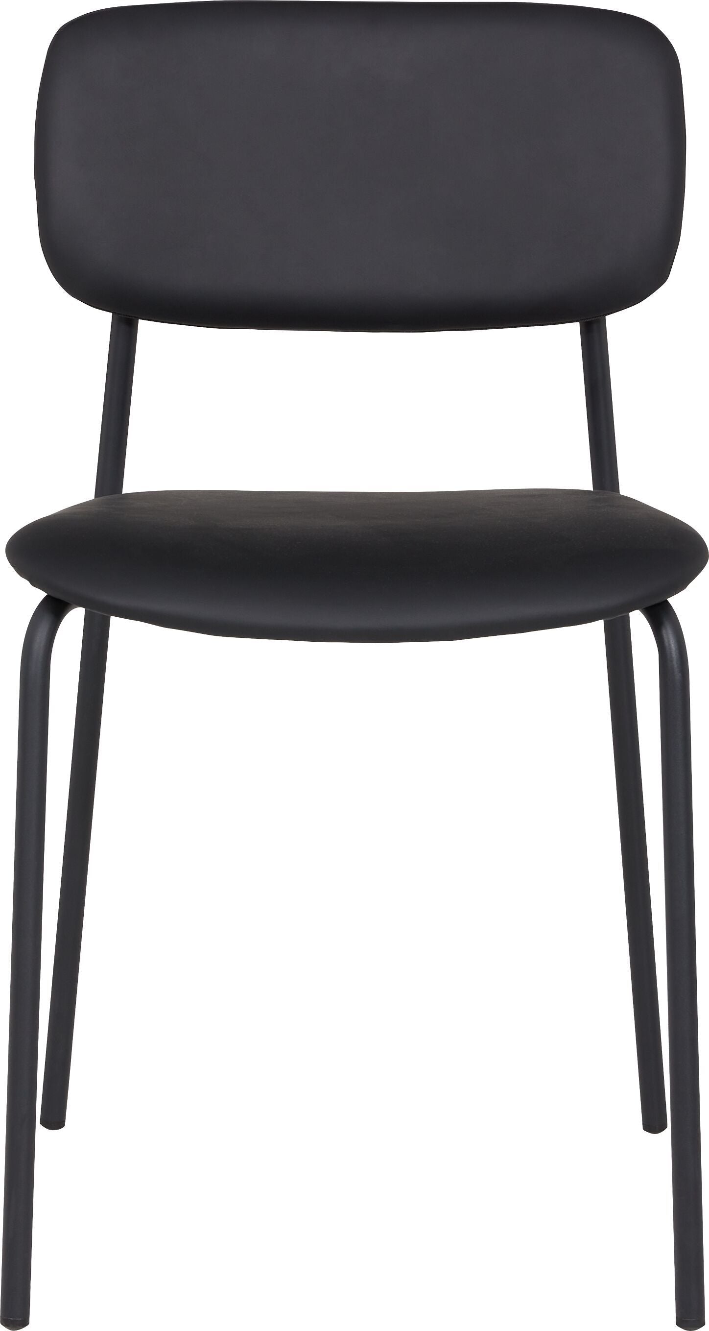 COLORE Stuhl Kunstleder - Schwarz / B: 43.5 cm x T: 51.0 cm x H: 78.0 cm