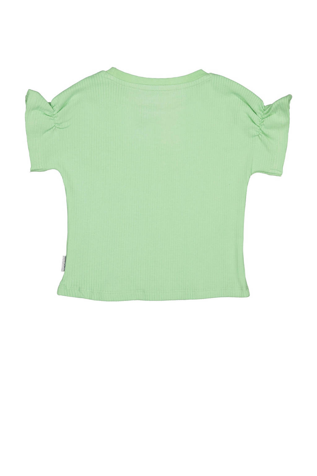 Vingino T-shirt HOLLIE met printopdruk en ruches lichtgroen