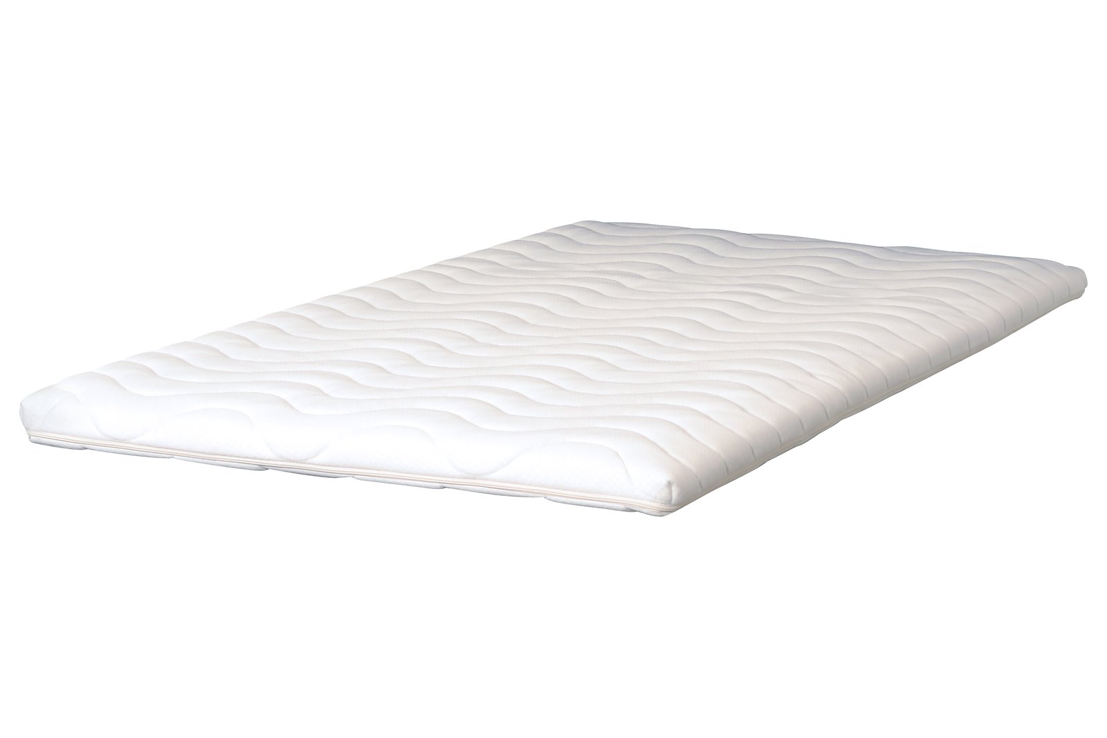 XOV Komfort 5 overmadrass 75x200 cm 6 cm SuperFlex skum , Jersey strech hvit tekstil