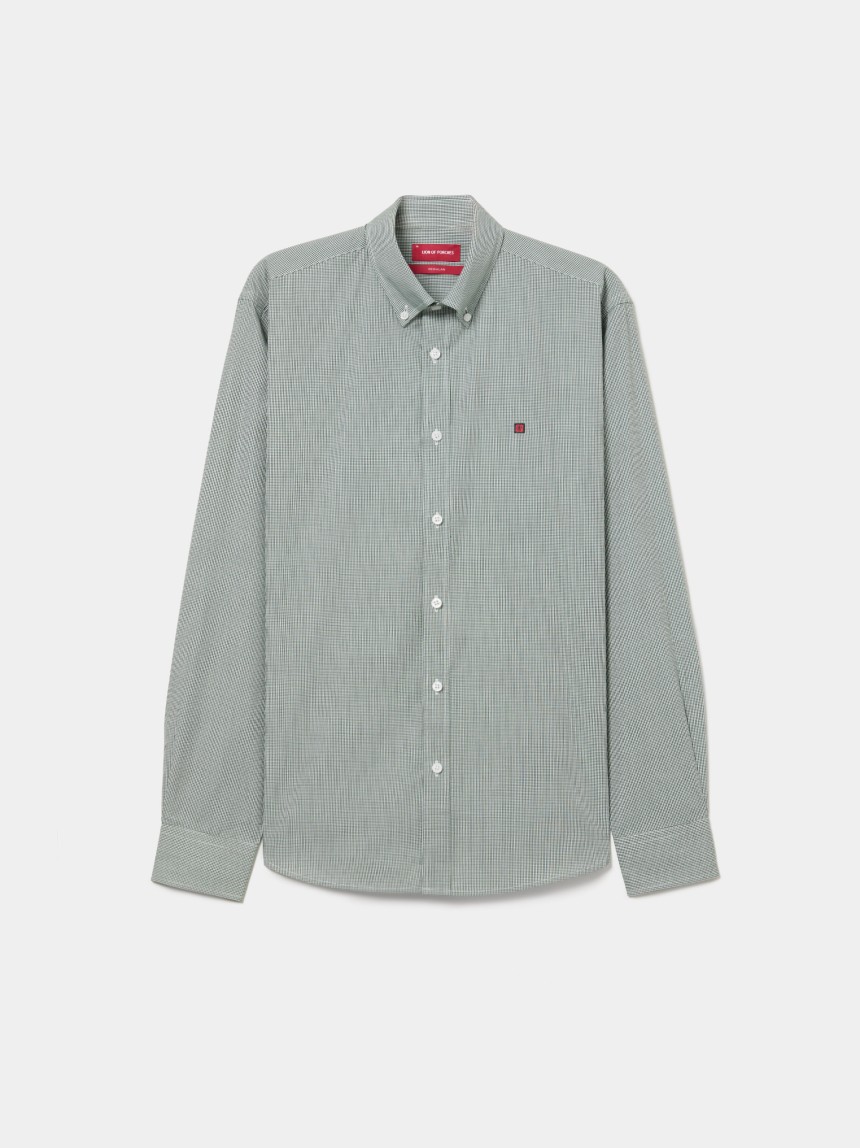 Camisa regular fit com micropadrão