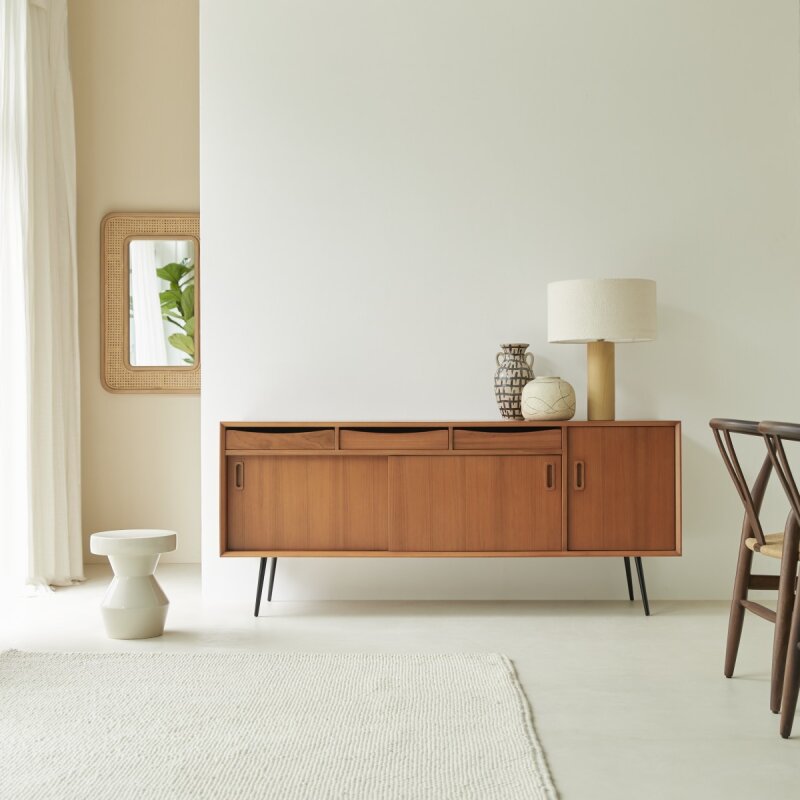 Buffet en acajou massif Simen H 72 x L 170 x P 46 cm