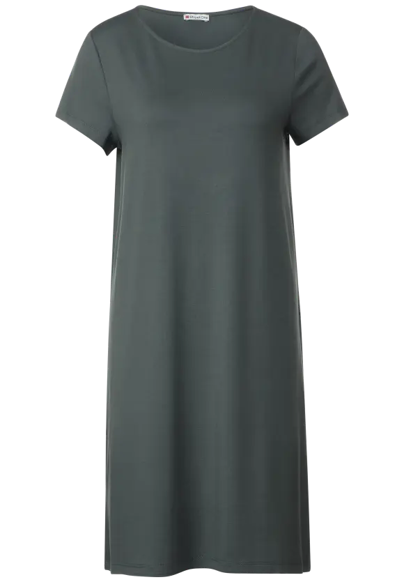 Basic T-Shirt-Kleid - marshy green