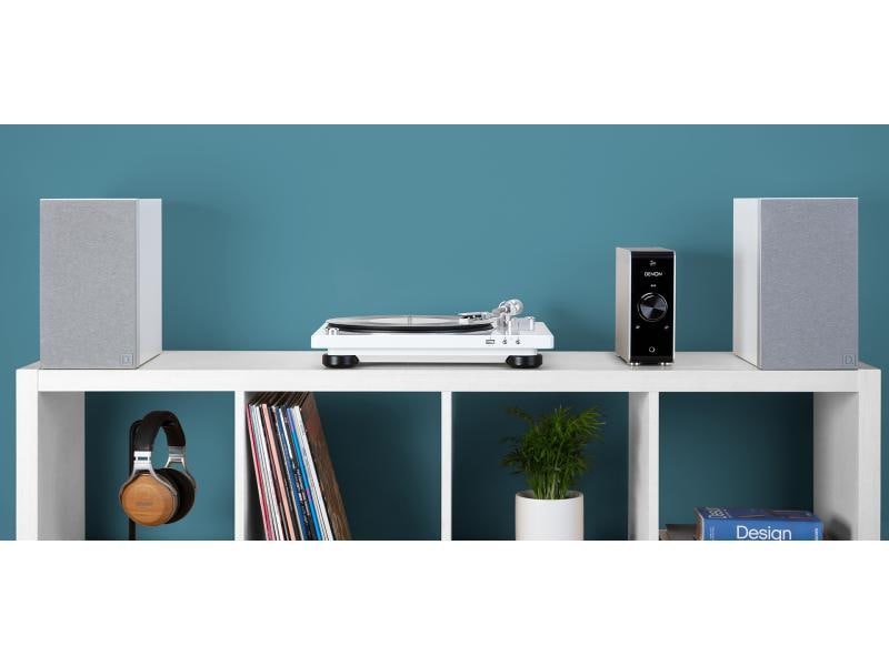 Denon Plattenspieler Denon DP-450USB Weiss Moderner Plattenspieler mit Digitalisierungsmöglichkeit