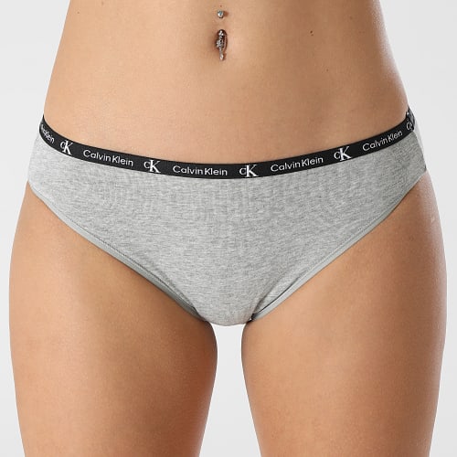 Lot De 2 Culottes Femme QD3991E Noir Gris Chiné