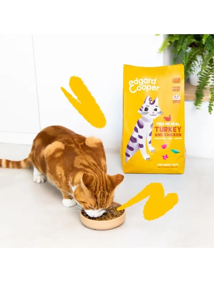 Edgard Cooper - Kat Voksen Tørfoder Kalkun/Kylling - 2kg
