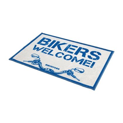 Tapis environnemental Oxford Welcome 90x60 cm Universel - Blanc / Bleu