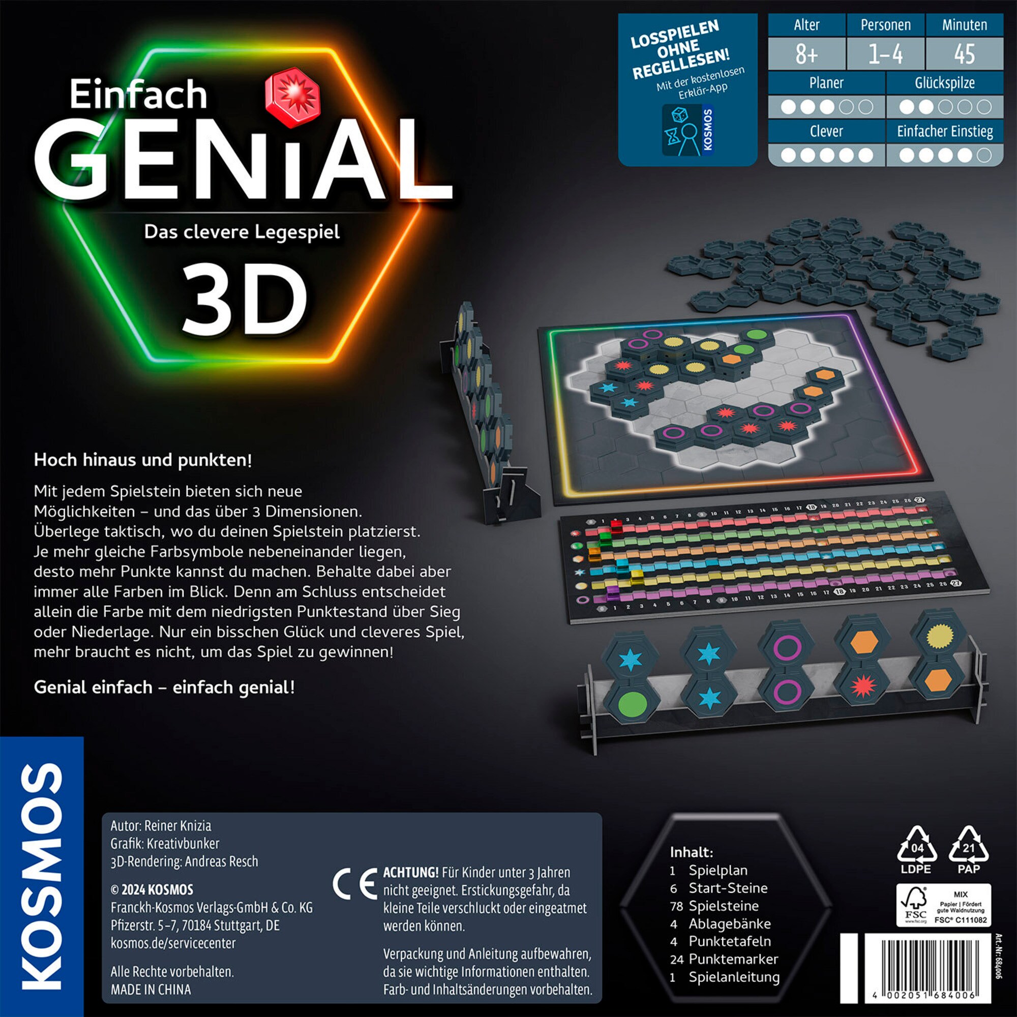 Kosmos Brettspiel Einfach Genial 3D