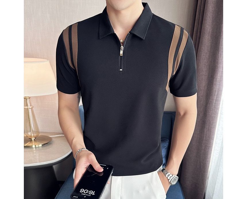 Deepwood - Poloshirt met korte mouwen en halve rits in twee kleuren