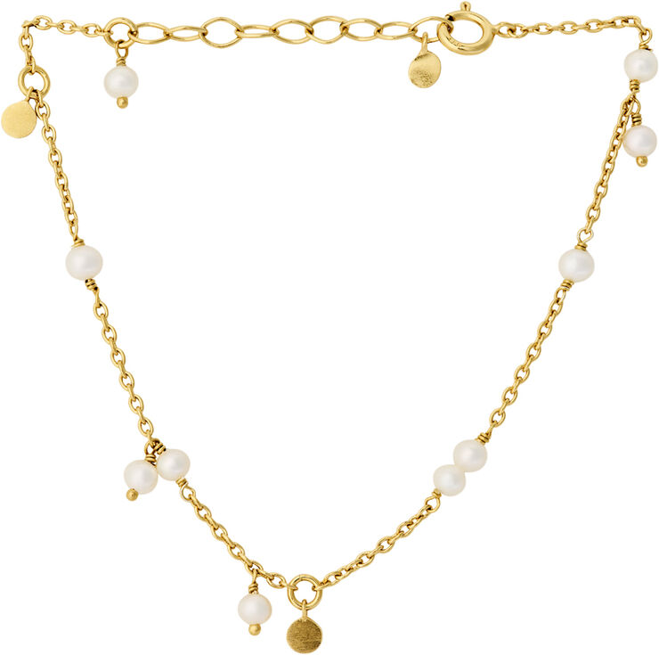 Pernille Corydon Jewellery Ocean Pearl Bracelet Adj. 16-19 cm Guld & hvid