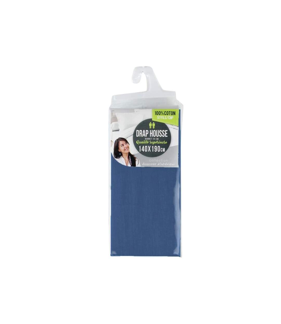 Drap Housse Lina 140x190cm Bleu Nuit