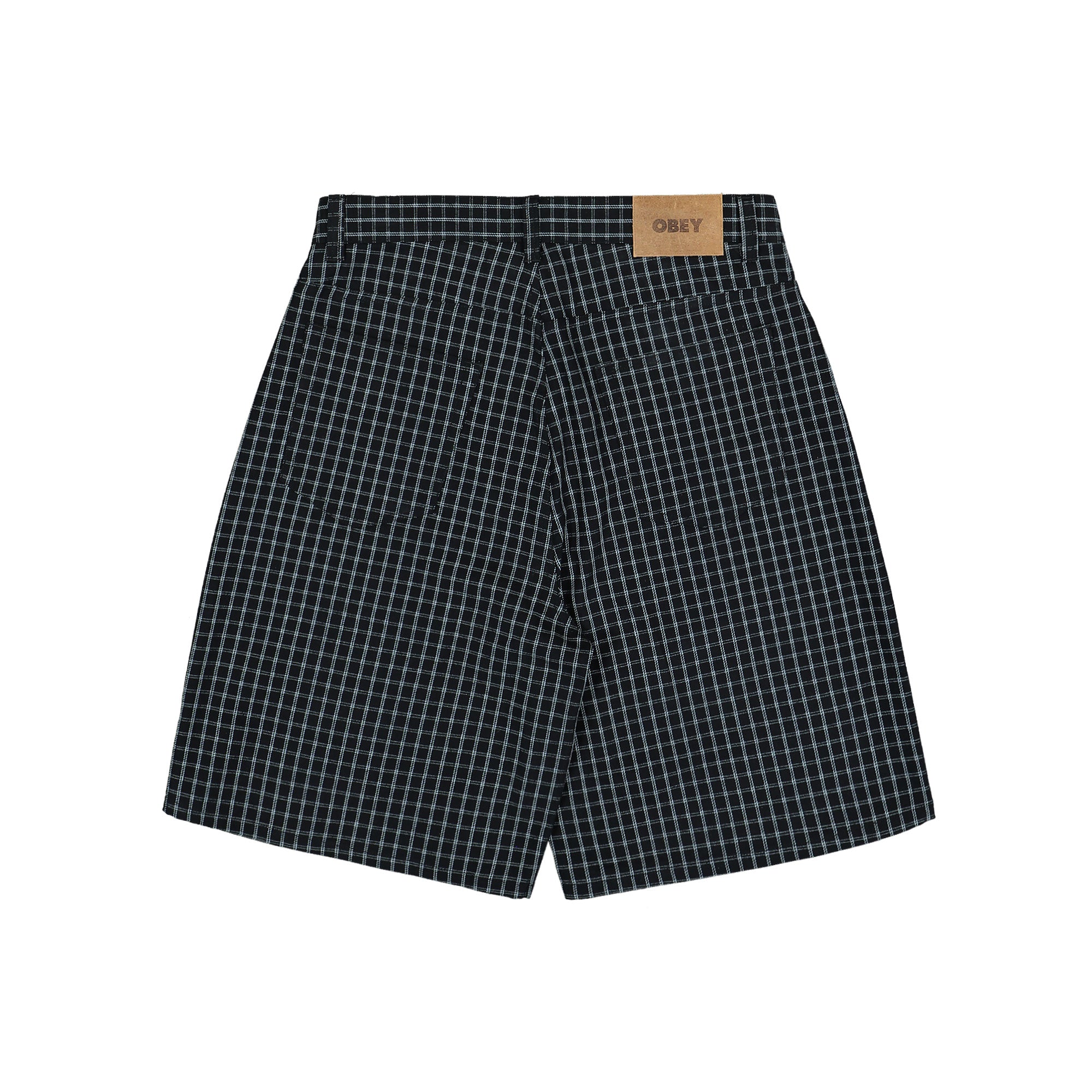 Obey<br>Plaid Baggy Denim Short