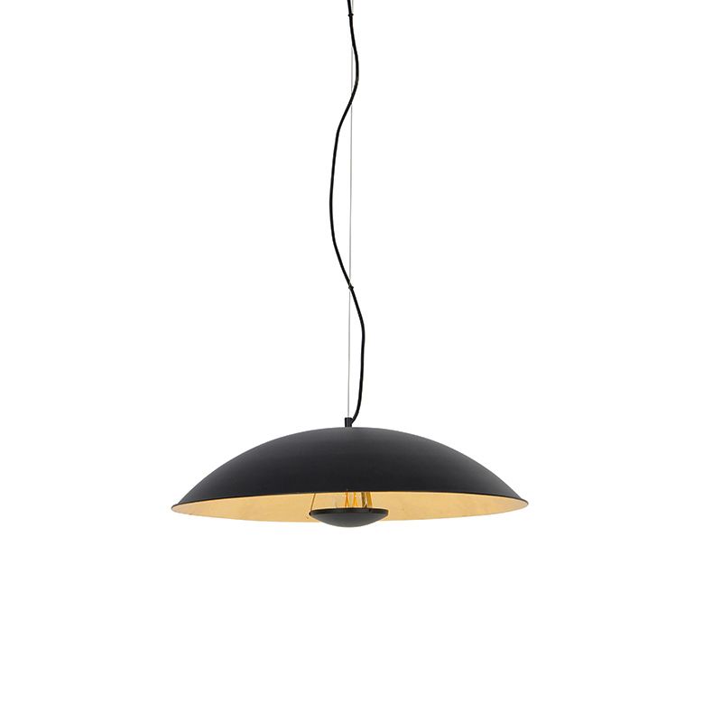 Vintage hanglamp zwart met goud 60 cm - Emilienne