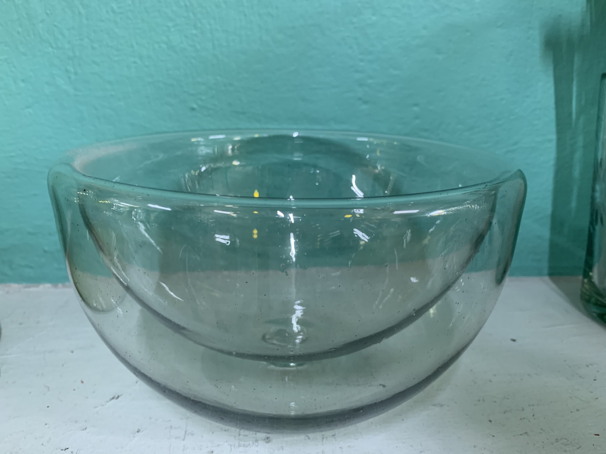 Glasschale doppelwandig, transparent, Ø 20 cm, H 12 cm von fischer's lagerhaus