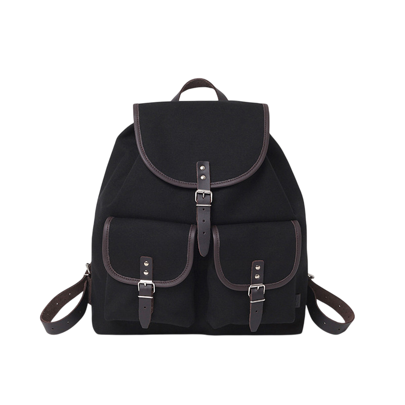 Rucksack Georgia Leder Braun Schwarz
