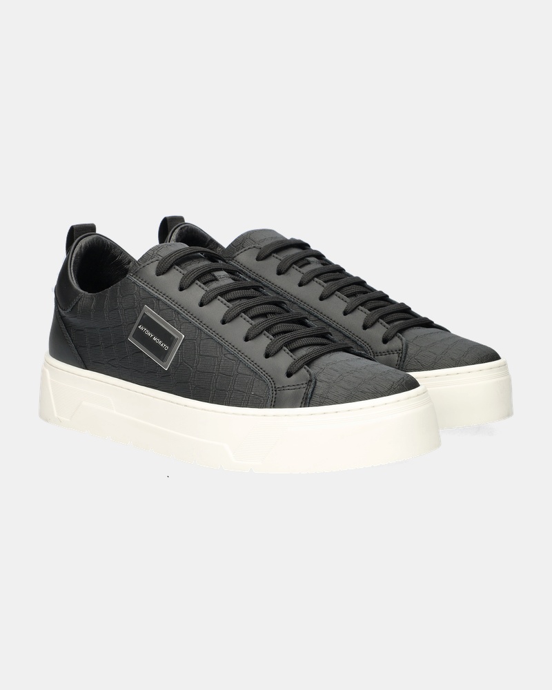 Antony Morato Metal Bold Lage sneakers  - zwart