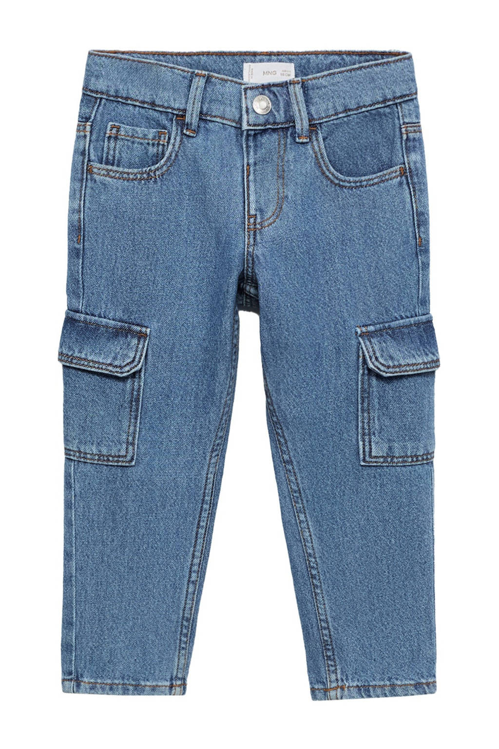 Mango Kids straight leg medium blue denim