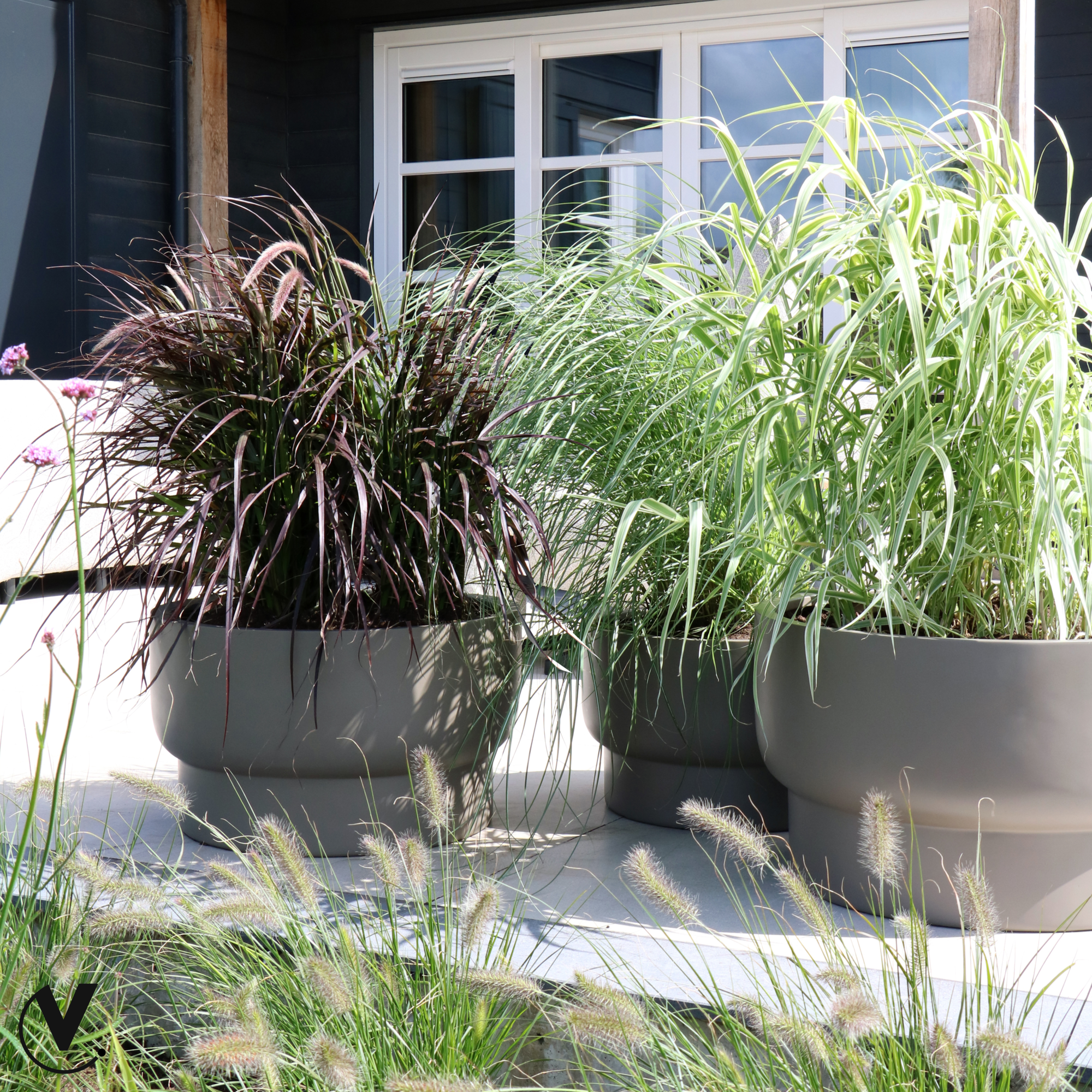 Plantenpot Nyborg L taupe Ø70 x H40cm