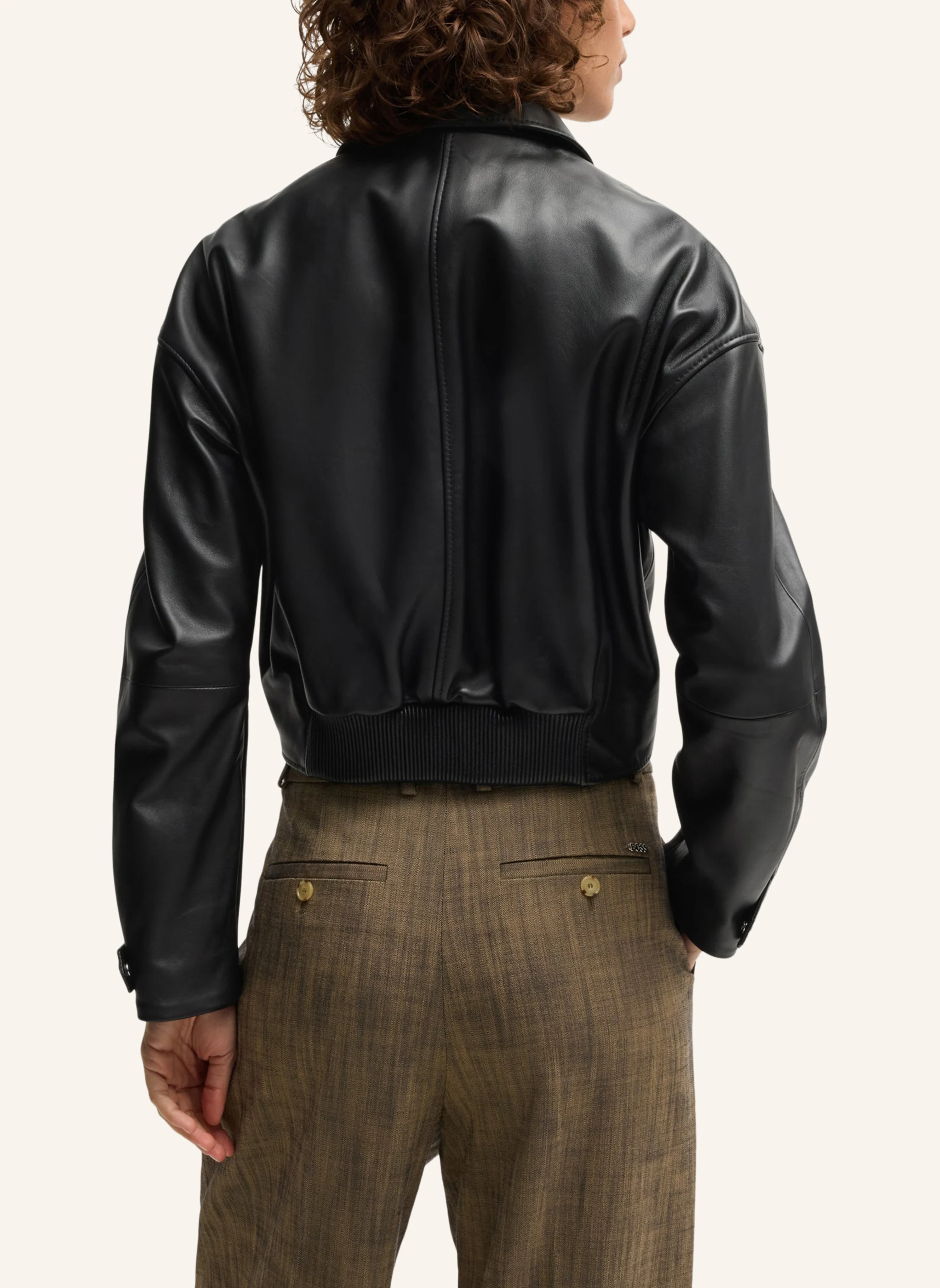 BOSS Lederjacke SASSINA Regular Fit