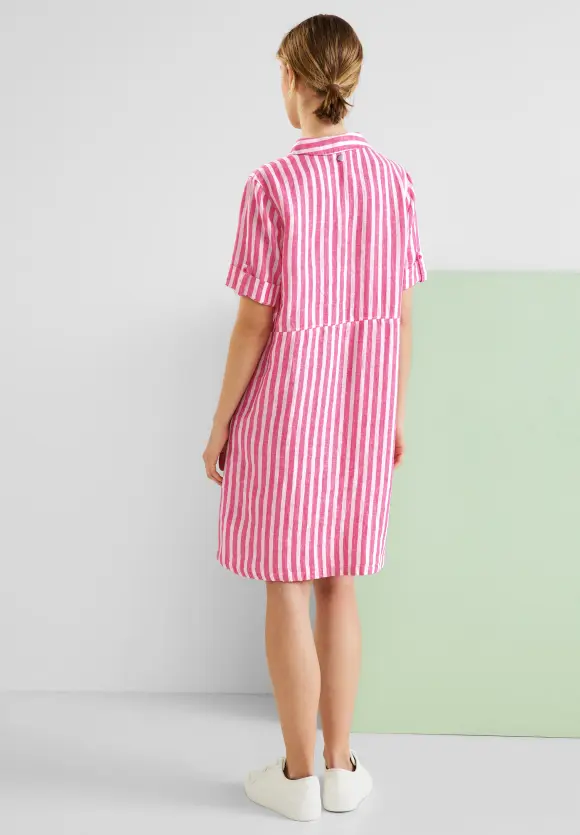 Leinen Shirtkleid - oasis pink