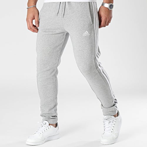 Pantalon Jogging A Bandes 3 Stripes IC0052 Gris Chiné
