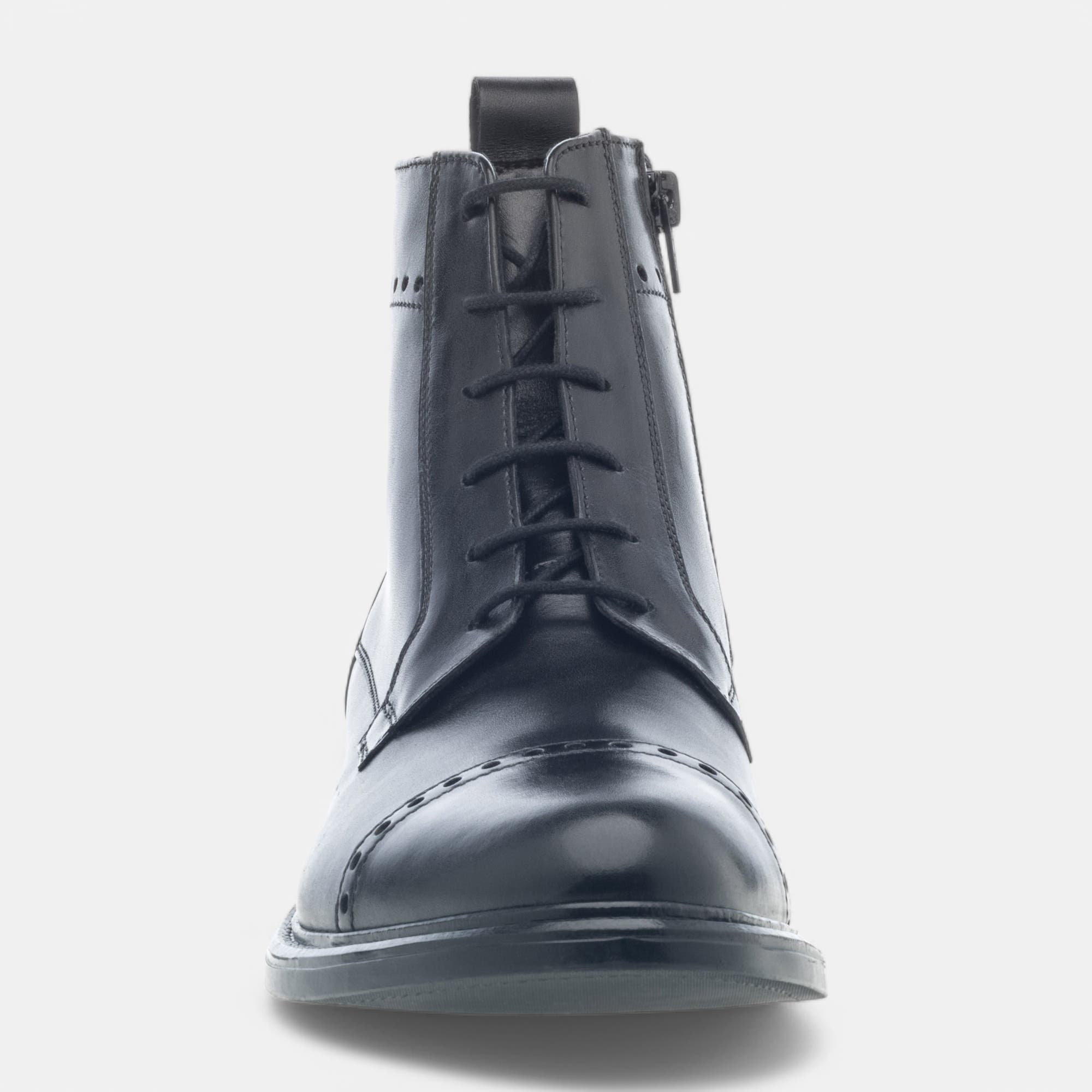 Bottines Homme en cuir noir