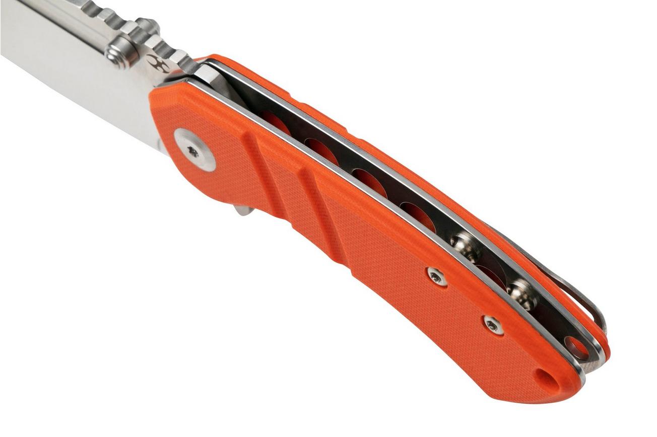 Kansept Korvid M T2030A6 Stonewashed, Orange G10 zakmes, Justin Koch design