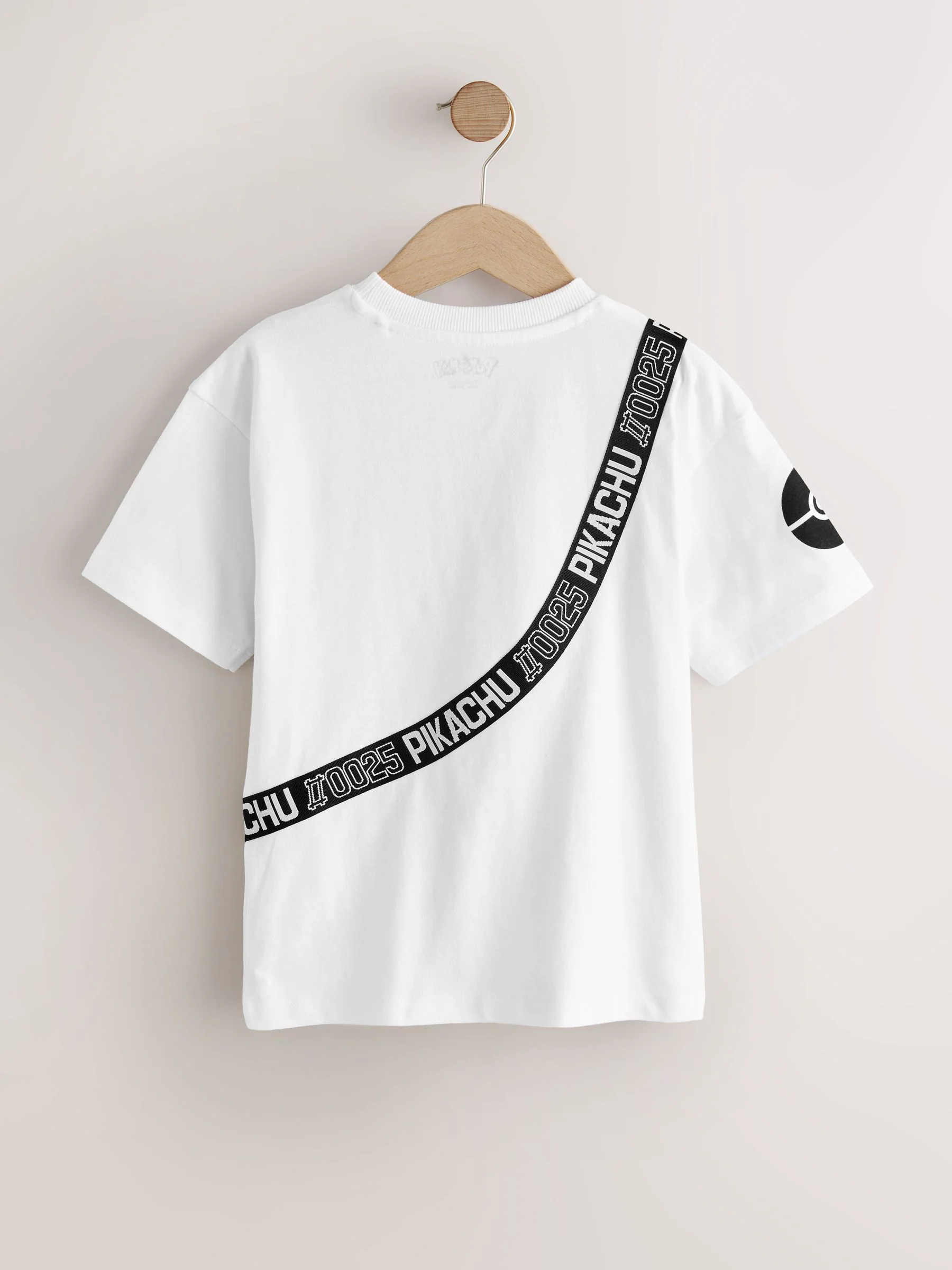 Wit - Pokemon T-shirt met korte mouwen en tas (4-14jr)