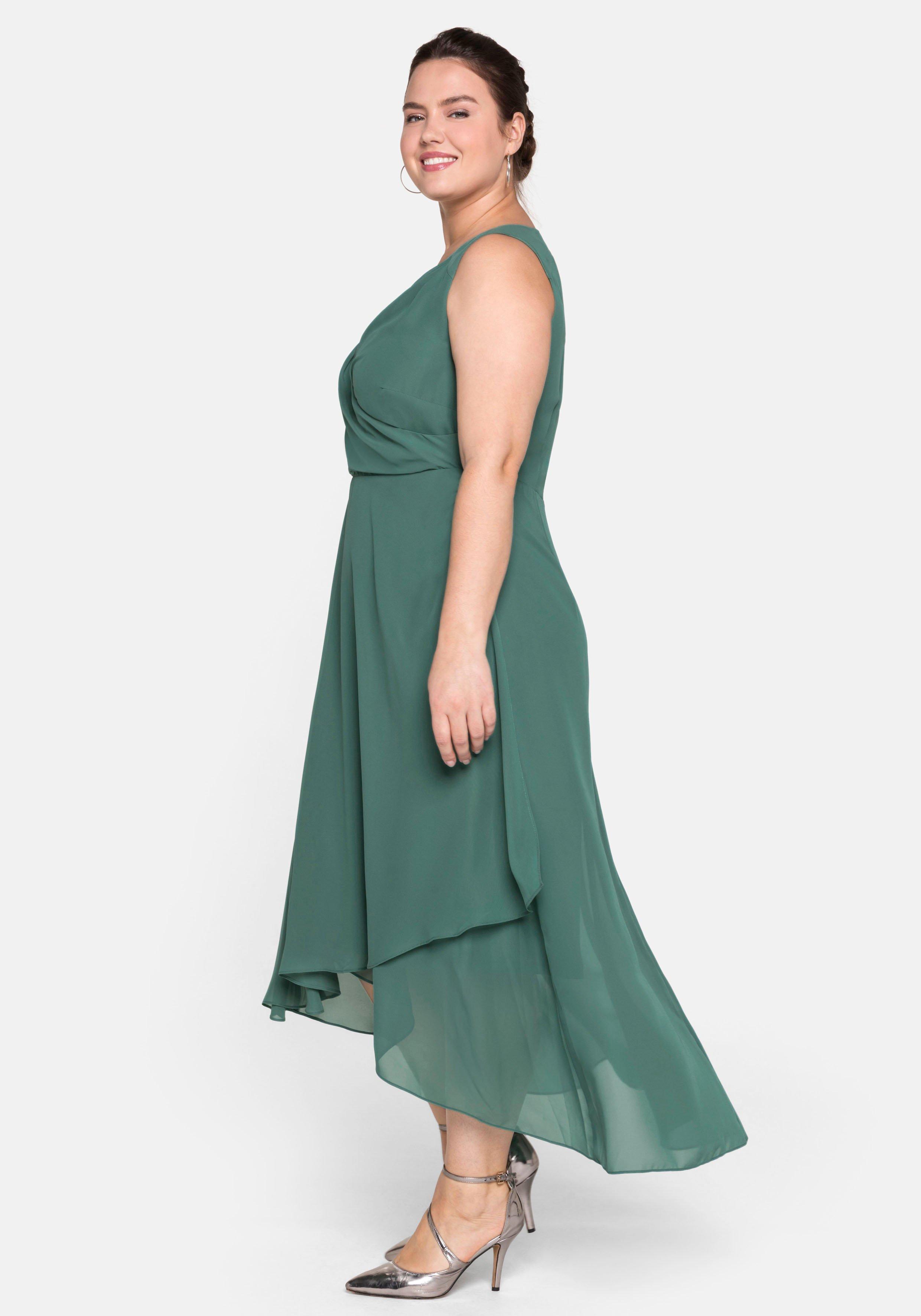 Chiffonkleid in Wickeloptik