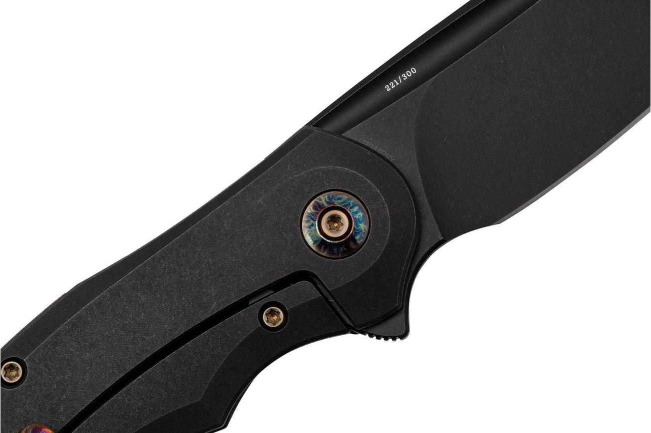WE Knife Makani WE21048-1, Black Titanium, Black Stonewashed CPM 20CV zakmes