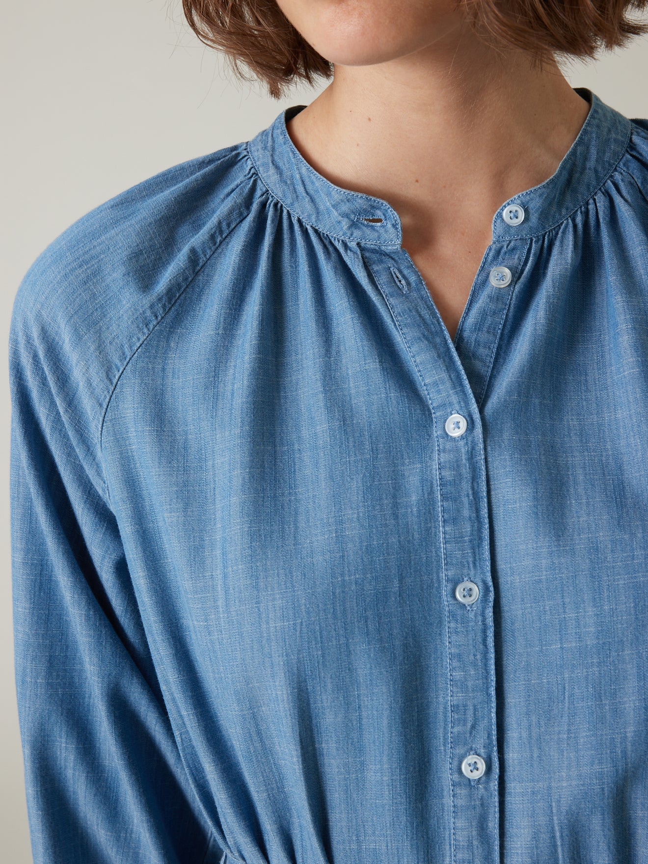 Robe longue femme denim light