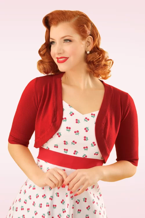 Banned Retro Hudson Bolero in donkerrood