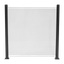 Glassplate for glassgjerde 97,6x100 cm