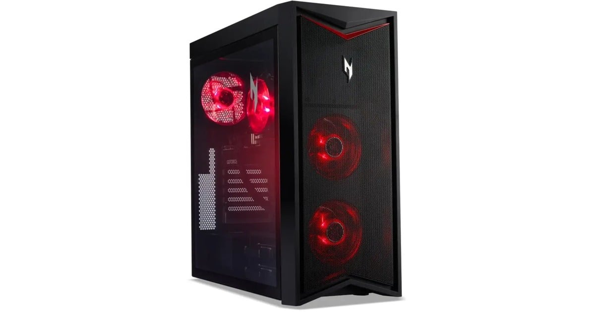 AcerNitro N70-130 AR97N50GS gaming pc  (Zwart | Ryzen 9 7900 | RTX 4070 Super | 32 GB | 1 TB SSD, Tweedekans)
